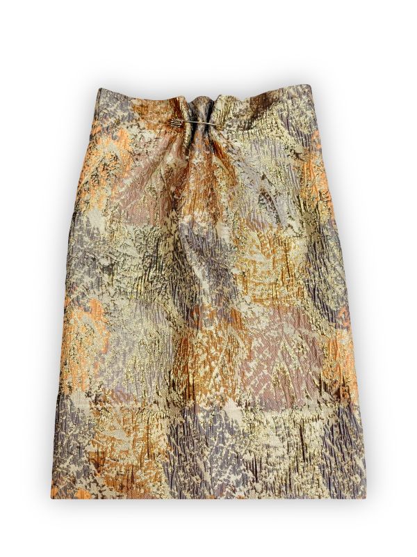 JACQUARD Fantasia Green — парча фантазийная, золотой и зелёный