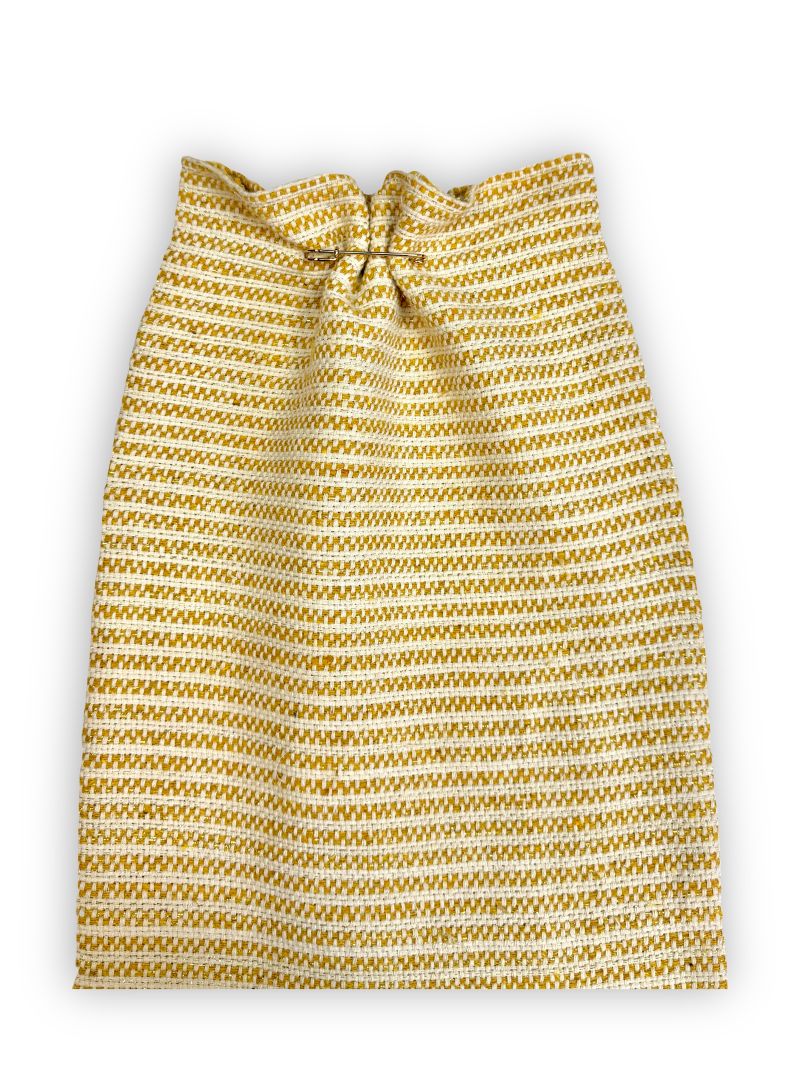 ROYAL Yellow Loom — хлопковая рогожка с люрексом, жёлтый белый